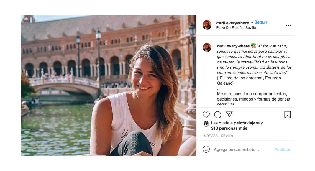 mujeres viajeras en Instagram