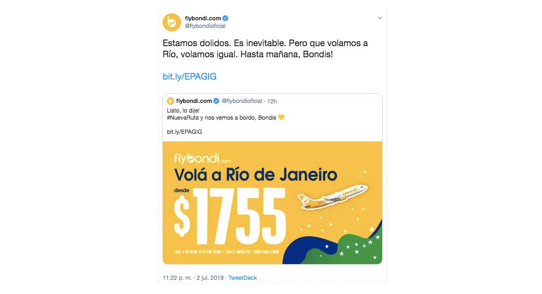 Rutas Flybondi