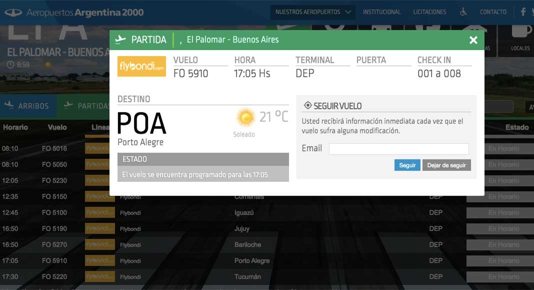 Ruta El Palomar Porto Alegre